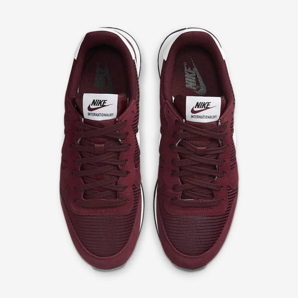 Trampki Damskie Nike Internationalist Czarne Platyna Białe | NK810LWZ