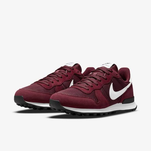 Trampki Damskie Nike Internationalist Czarne Platyna Białe | NK810LWZ