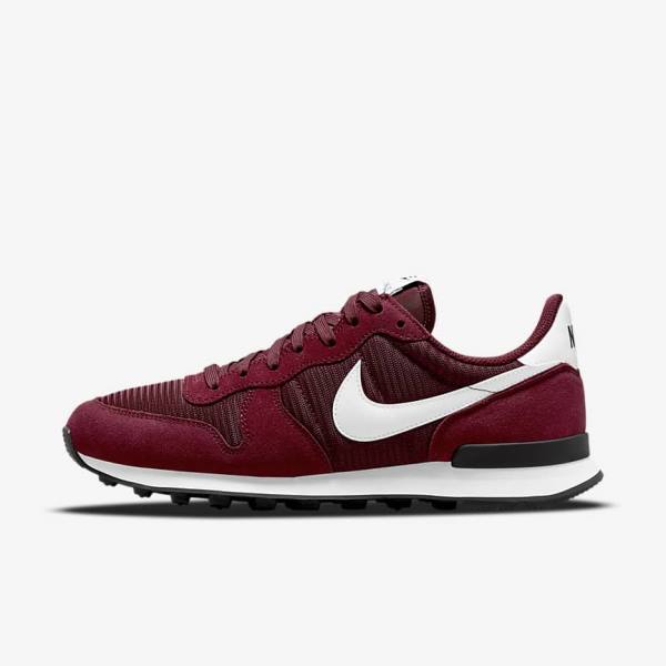 Trampki Damskie Nike Internationalist Czarne Platyna Białe | NK810LWZ