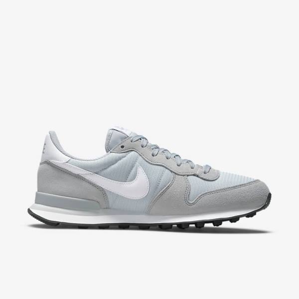 Trampki Damskie Nike Internationalist Szare Platyna Czarne Białe | NK273HUJ