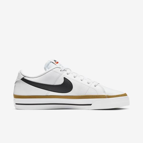 Trampki Damskie Nike NikeCourt Legacy Białe Czarne | NK849RMO