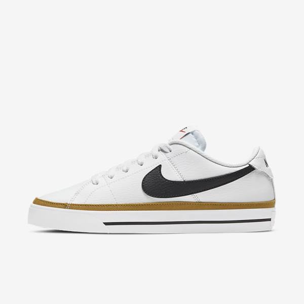 Trampki Damskie Nike NikeCourt Legacy Białe Czarne | NK849RMO