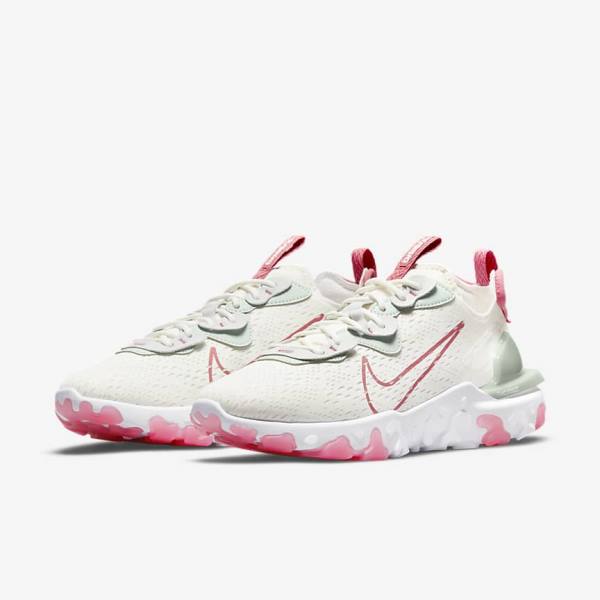 Trampki Damskie Nike React Vision Platyna Różowe | NK870WAQ