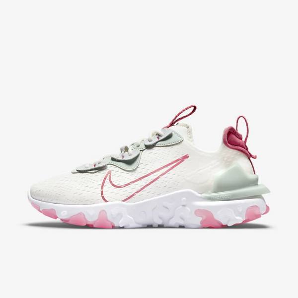 Trampki Damskie Nike React Vision Platyna Różowe | NK870WAQ