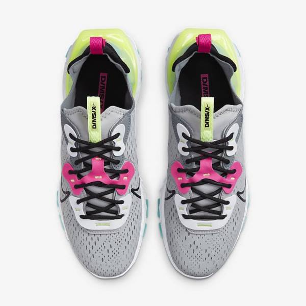 Trampki Damskie Nike React Vision Szare Różowe Czarne | NK641PTN