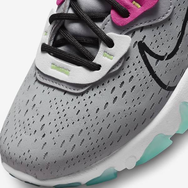 Trampki Damskie Nike React Vision Szare Różowe Czarne | NK641PTN