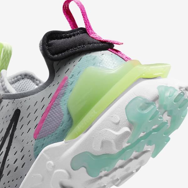 Trampki Damskie Nike React Vision Szare Różowe Czarne | NK641PTN