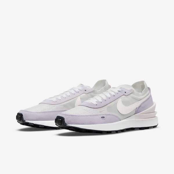 Trampki Damskie Nike Waffle One Białe Głęboka Różowe | NK519WOX