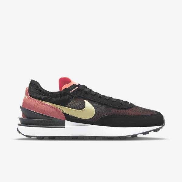 Trampki Damskie Nike Waffle One Czarne Czerwone Głęboka Zielone | NK103FSC