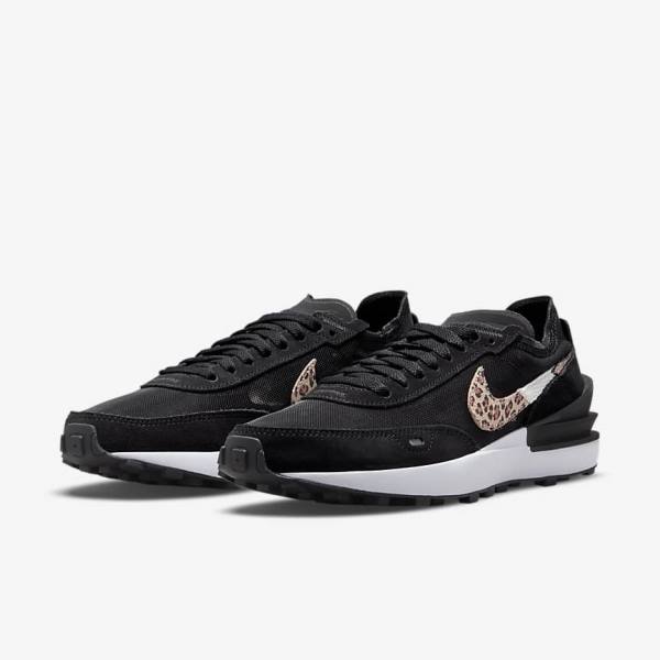 Trampki Damskie Nike Waffle One SE Czarne Kolorowe | NK408QAI