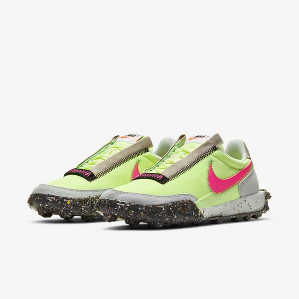 Trampki Damskie Nike Waffle Racer Crater Czarne Zielone Różowe | NK261LOV