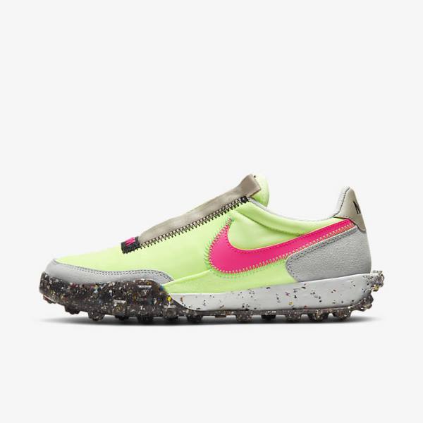 Trampki Damskie Nike Waffle Racer Crater Czarne Zielone Różowe | NK261LOV