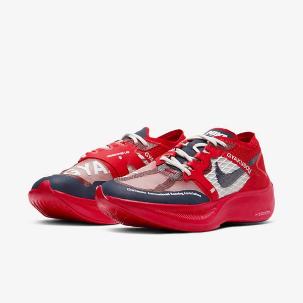 Trampki Damskie Nike ZoomX Vaporfly Next% x Gyakusou Czerwone Niebieskie | NK863CSW