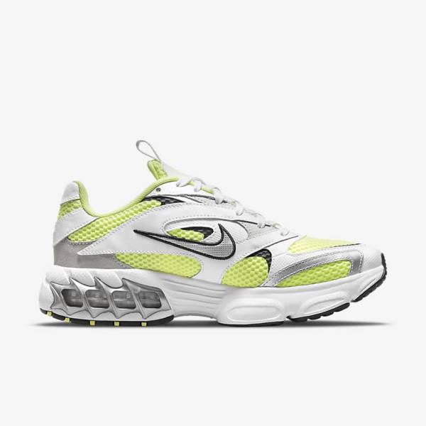 Trampki Damskie Nike Zoom Air Fire Białe Głęboka Cytrynowy Czarne Metal Srebrne | NK427CGY