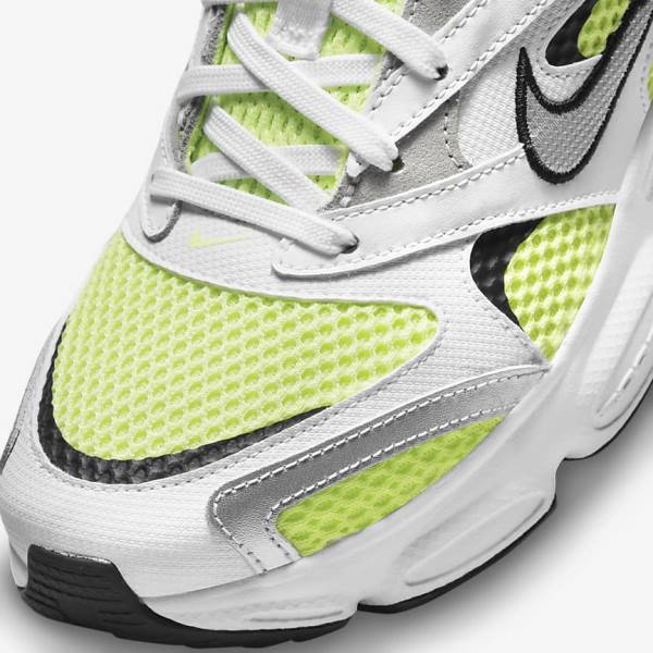 Trampki Damskie Nike Zoom Air Fire Białe Głęboka Cytrynowy Czarne Metal Srebrne | NK427CGY