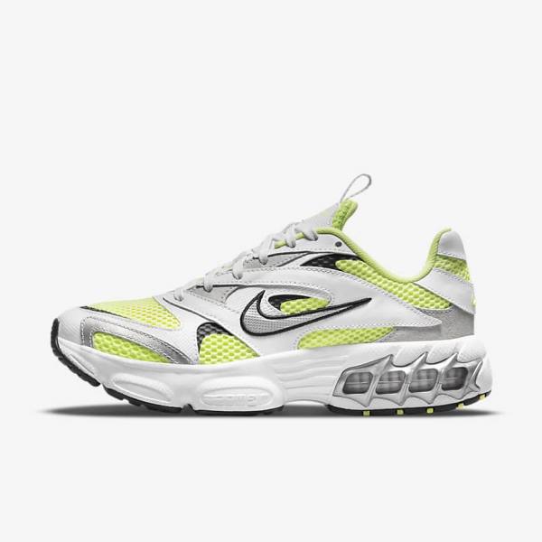 Trampki Damskie Nike Zoom Air Fire Białe Głęboka Cytrynowy Czarne Metal Srebrne | NK427CGY