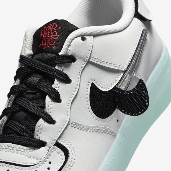 Trampki Dziecięce Nike Air Force 1-1 Older Białe Czarne Czerwone Kolorowe | NK684PTQ