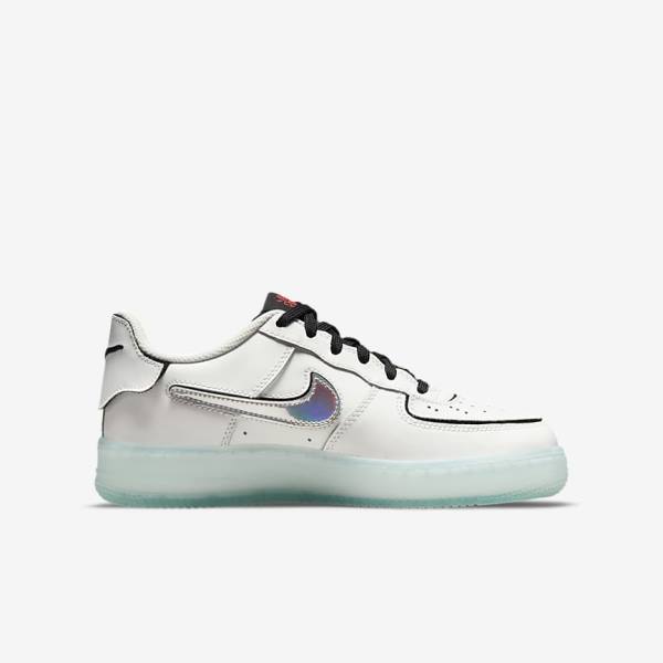 Trampki Dziecięce Nike Air Force 1-1 Older Białe Czarne Czerwone Kolorowe | NK684PTQ