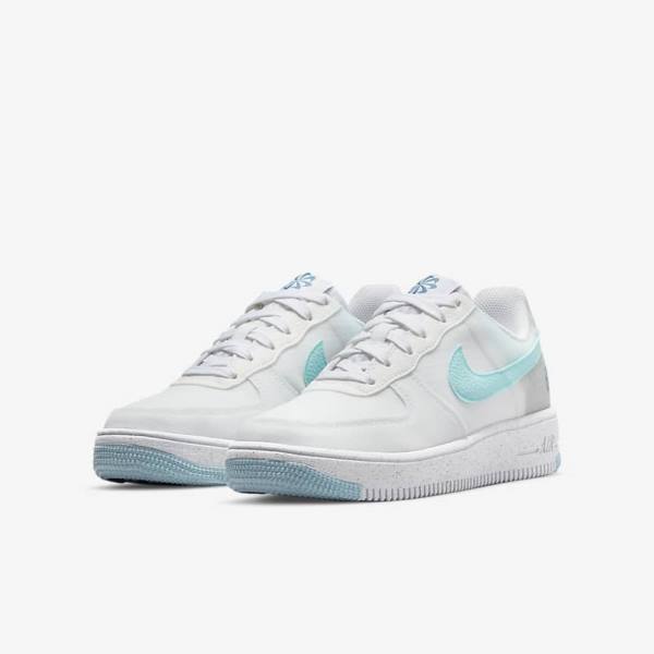 Trampki Dziecięce Nike Air Force 1 Crater Older Białe Niebieskie | NK370NLS