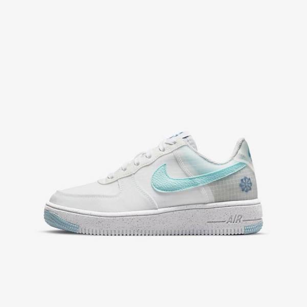 Trampki Dziecięce Nike Air Force 1 Crater Older Białe Niebieskie | NK370NLS