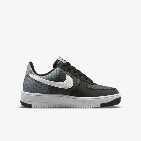 Trampki Dziecięce Nike Air Force 1 Crater Older Czarne Białe | NK532NIW