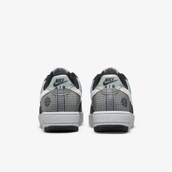 Trampki Dziecięce Nike Air Force 1 Crater Older Czarne Białe | NK532NIW