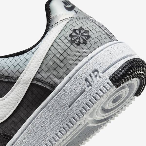 Trampki Dziecięce Nike Air Force 1 Crater Older Czarne Białe | NK532NIW