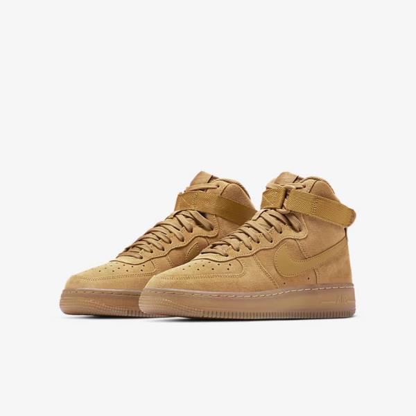 Trampki Dziecięce Nike Air Force 1 High LV8 3 Older Brązowe Głęboka Brązowe | NK453XRV