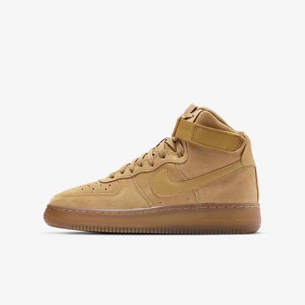 Trampki Dziecięce Nike Air Force 1 High LV8 3 Older Brązowe Głęboka Brązowe | NK453XRV