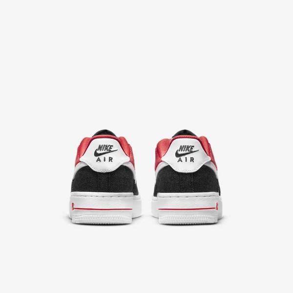 Trampki Dziecięce Nike Air Force 1 LV8 Older Białe Granatowe Czerwone Białe | NK472OKX