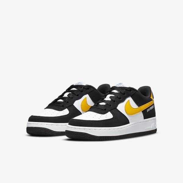 Trampki Dziecięce Nike Air Force 1 LV8 Older Czarne Białe Ciemny | NK502LXT