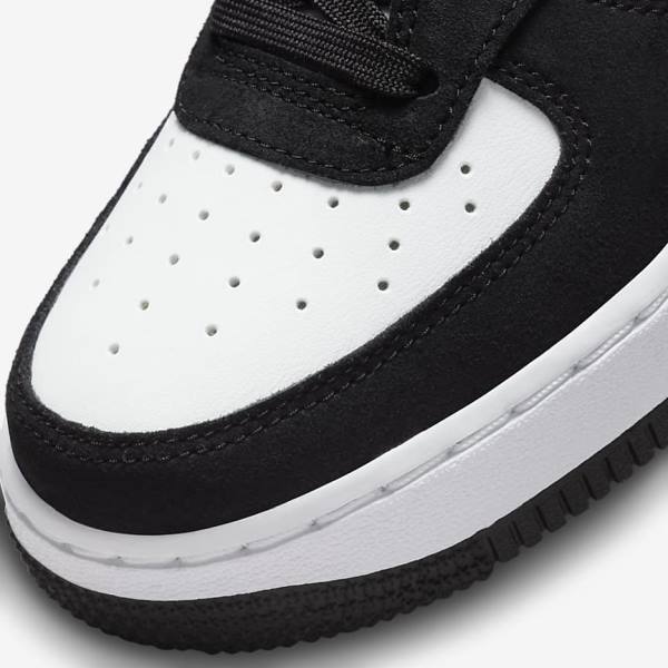 Trampki Dziecięce Nike Air Force 1 LV8 Older Czarne Białe Ciemny | NK502LXT