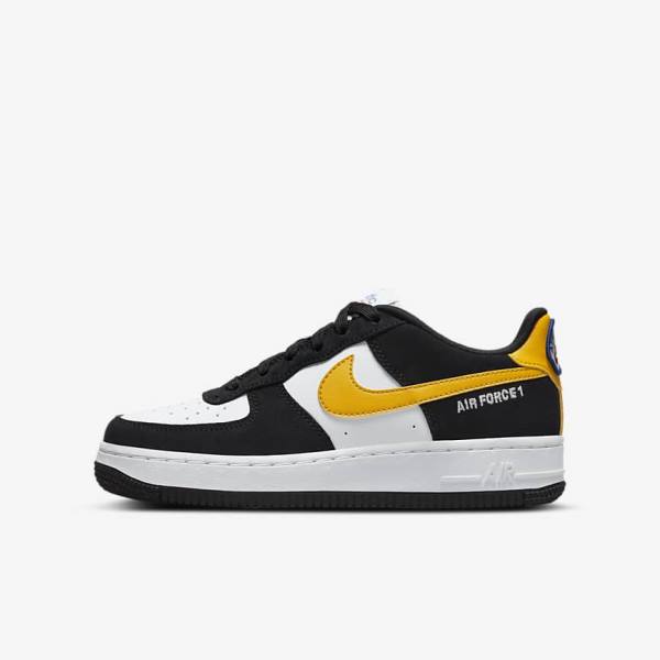 Trampki Dziecięce Nike Air Force 1 LV8 Older Czarne Białe Ciemny | NK502LXT