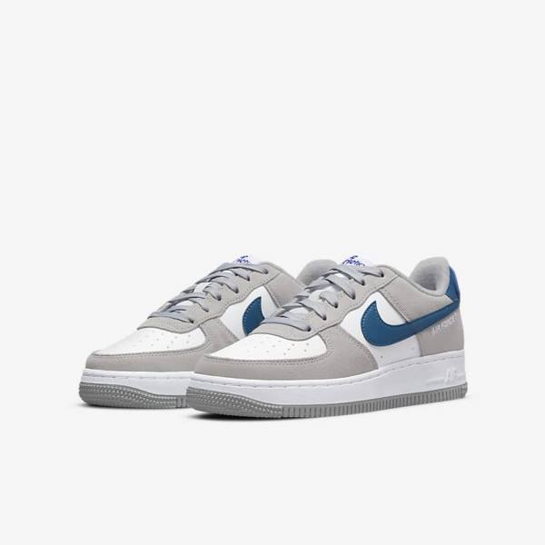 Trampki Dziecięce Nike Air Force 1 LV8 Older Głęboka Szare Białe Głęboka Szare | NK506NLE