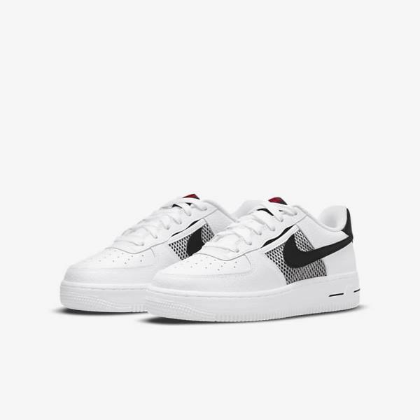 Trampki Dziecięce Nike Air Force 1 LV8 Older Białe Czerwone Białe Czarne | NK649LVU