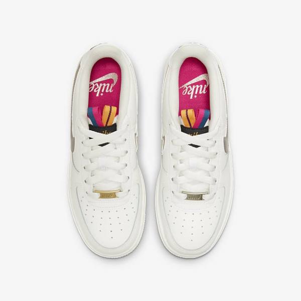 Trampki Dziecięce Nike Air Force 1 LV8 Older Białe Różowe Metal Niebieskie Szare | NK853SVN