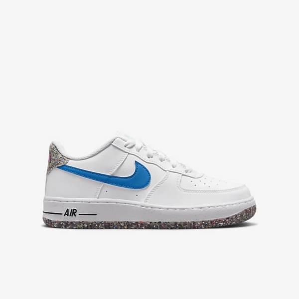 Trampki Dziecięce Nike Air Force 1 LV8 Older Białe Mięta Różowe Głęboka Niebieskie | NK870OBN