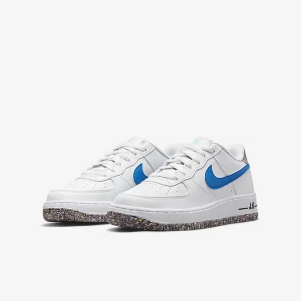 Trampki Dziecięce Nike Air Force 1 LV8 Older Białe Mięta Różowe Głęboka Niebieskie | NK870OBN