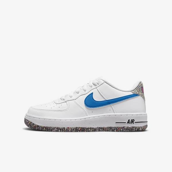 Trampki Dziecięce Nike Air Force 1 LV8 Older Białe Mięta Różowe Głęboka Niebieskie | NK870OBN