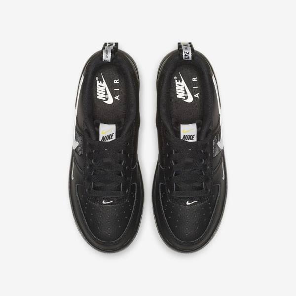 Trampki Dziecięce Nike Air Force 1 LV8 Utility Older Czarne Żółte Białe | NK526VCO