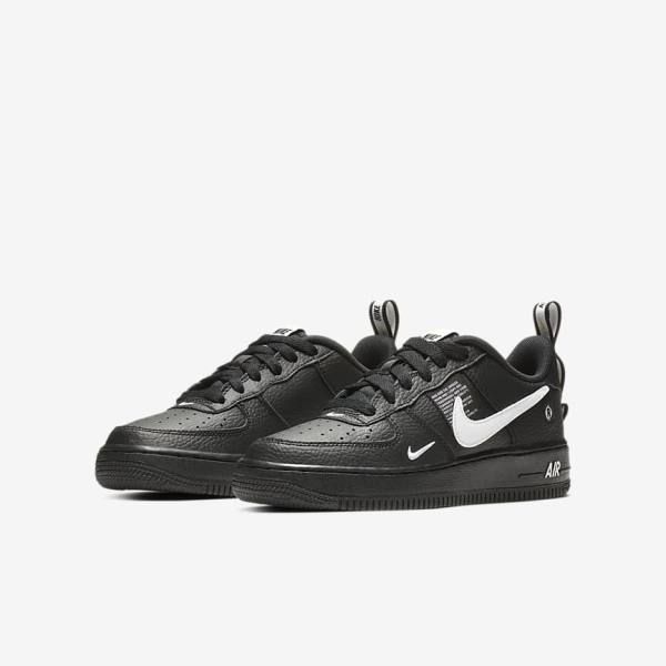 Trampki Dziecięce Nike Air Force 1 LV8 Utility Older Czarne Żółte Białe | NK526VCO