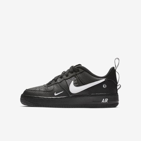 Trampki Dziecięce Nike Air Force 1 LV8 Utility Older Czarne Żółte Białe | NK526VCO