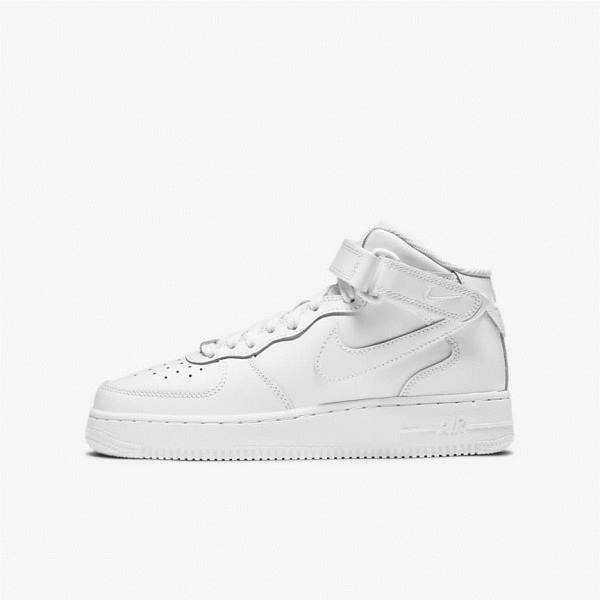 Trampki Dziecięce Nike Air Force 1 Mid LE Older Białe | NK089IPJ