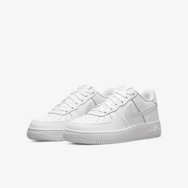 Trampki Dziecięce Nike Air Force 1 Older Białe | NK029AKZ