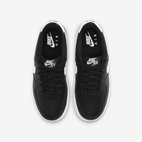 Trampki Dziecięce Nike Air Force 1 Older Czarne Białe | NK803DJE