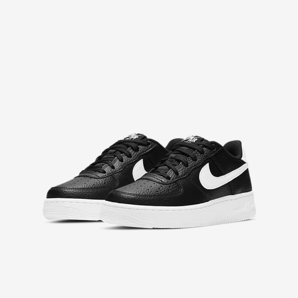 Trampki Dziecięce Nike Air Force 1 Older Czarne Białe | NK803DJE