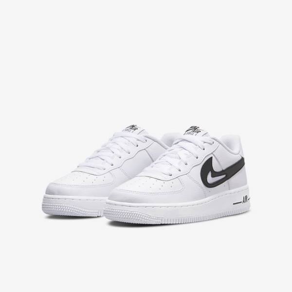 Trampki Dziecięce Nike Air Force 1 Older Białe Czarne | NK863KMJ