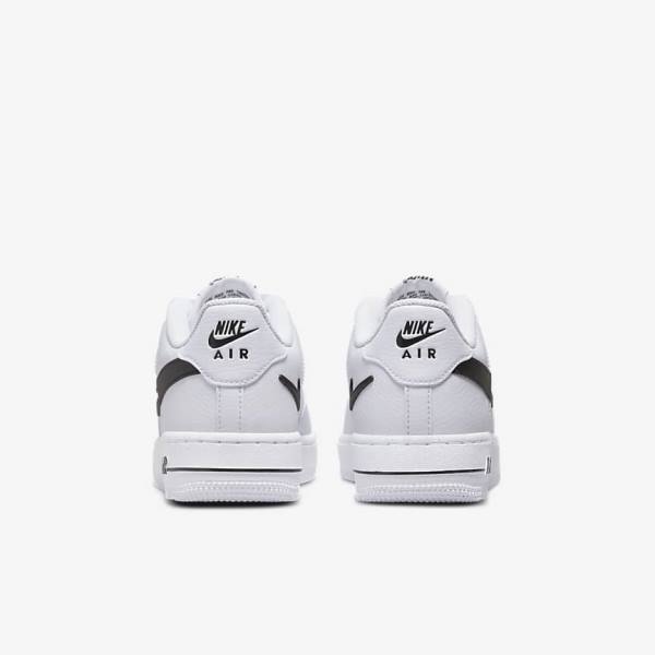 Trampki Dziecięce Nike Air Force 1 Older Białe Czarne | NK863KMJ