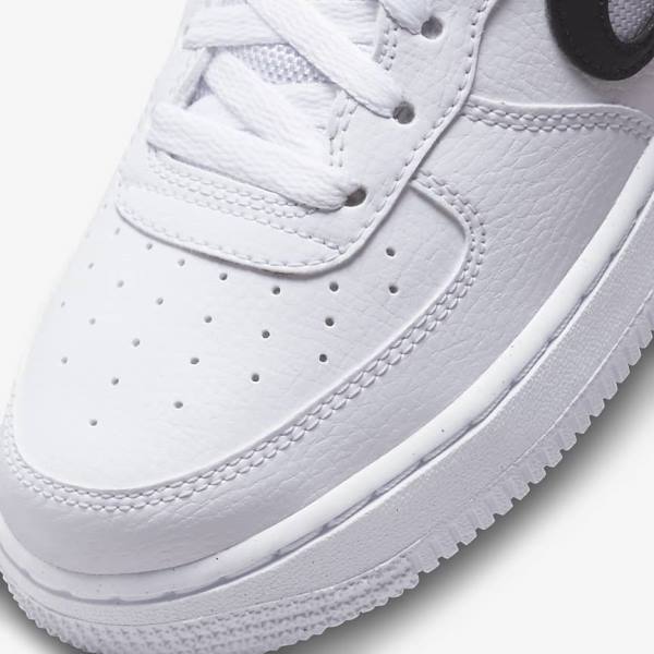 Trampki Dziecięce Nike Air Force 1 Older Białe Czarne | NK863KMJ