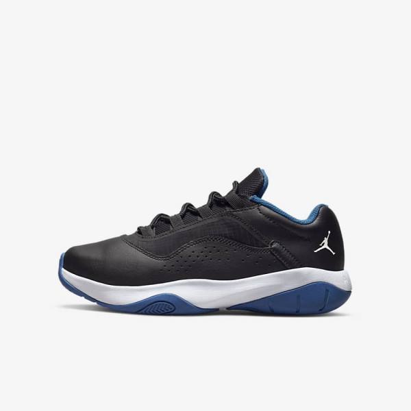 Trampki Dziecięce Nike Air Jordan 11 CMFT Low Older Czarne Ciemny Niebieskie Białe | NK046DAE